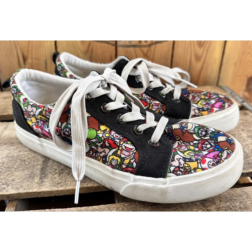 Super Mario Nintendo Sneakers Shoes Kids Size 4 Ground Up